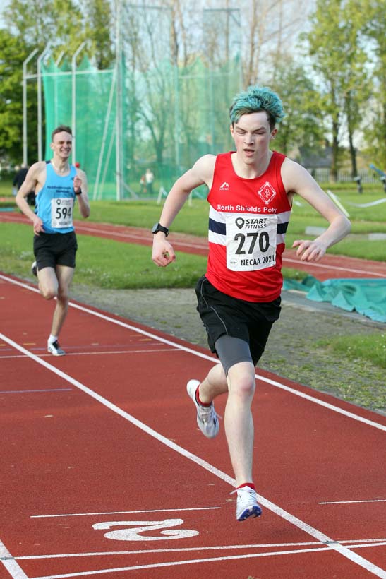 800 metres, 2021 North East Grand Prix No. 2, Monkton, Wednesday, May 19th. Photo: David T. Hewitson/Sports for All Pics